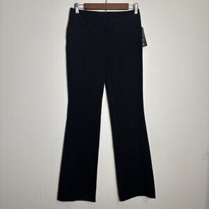 BCX Black Dress Pants Size 0 Trouser Straight Leg Career Stretch Mid Rise